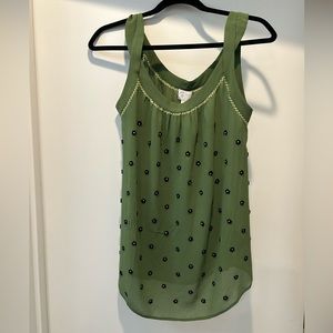 NWT Anthropologie green tank